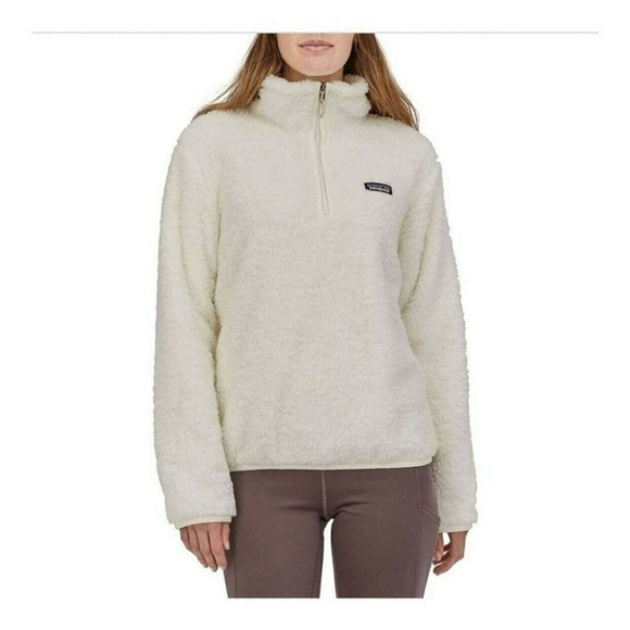 Patagonia Sweaters - Patagonia | Los Gatos 1/4 Zip Worn Wear Birch White Fuzzy Pullover  Size Small